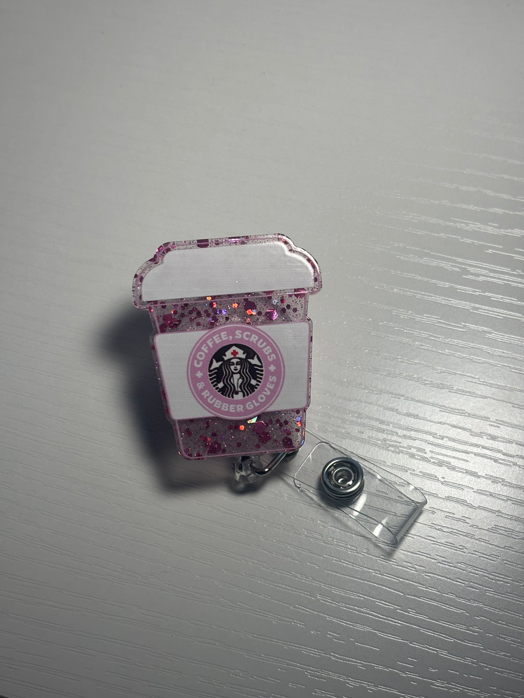 Pink Starbucks Badge