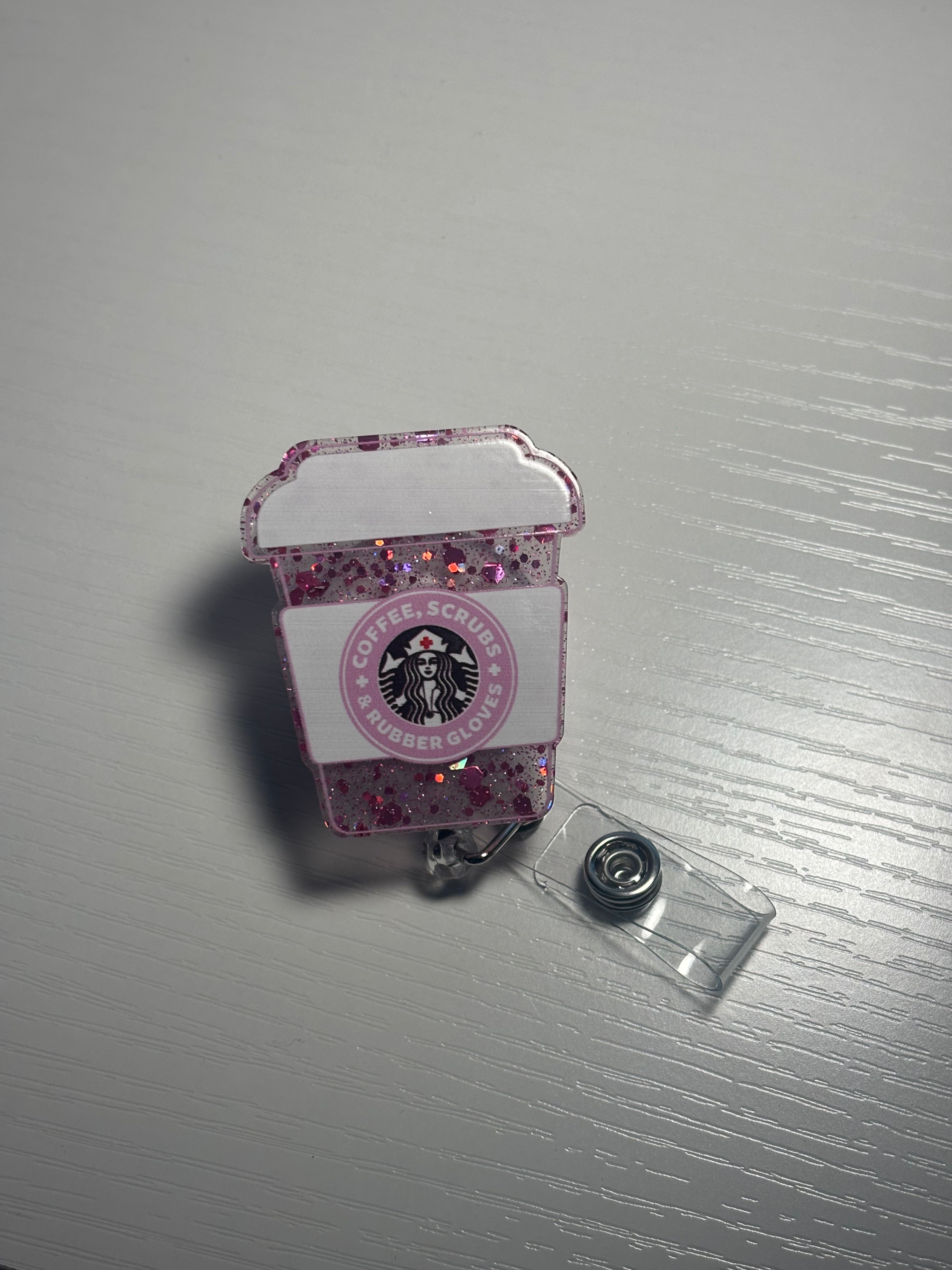 Pink Starbucks Badge
