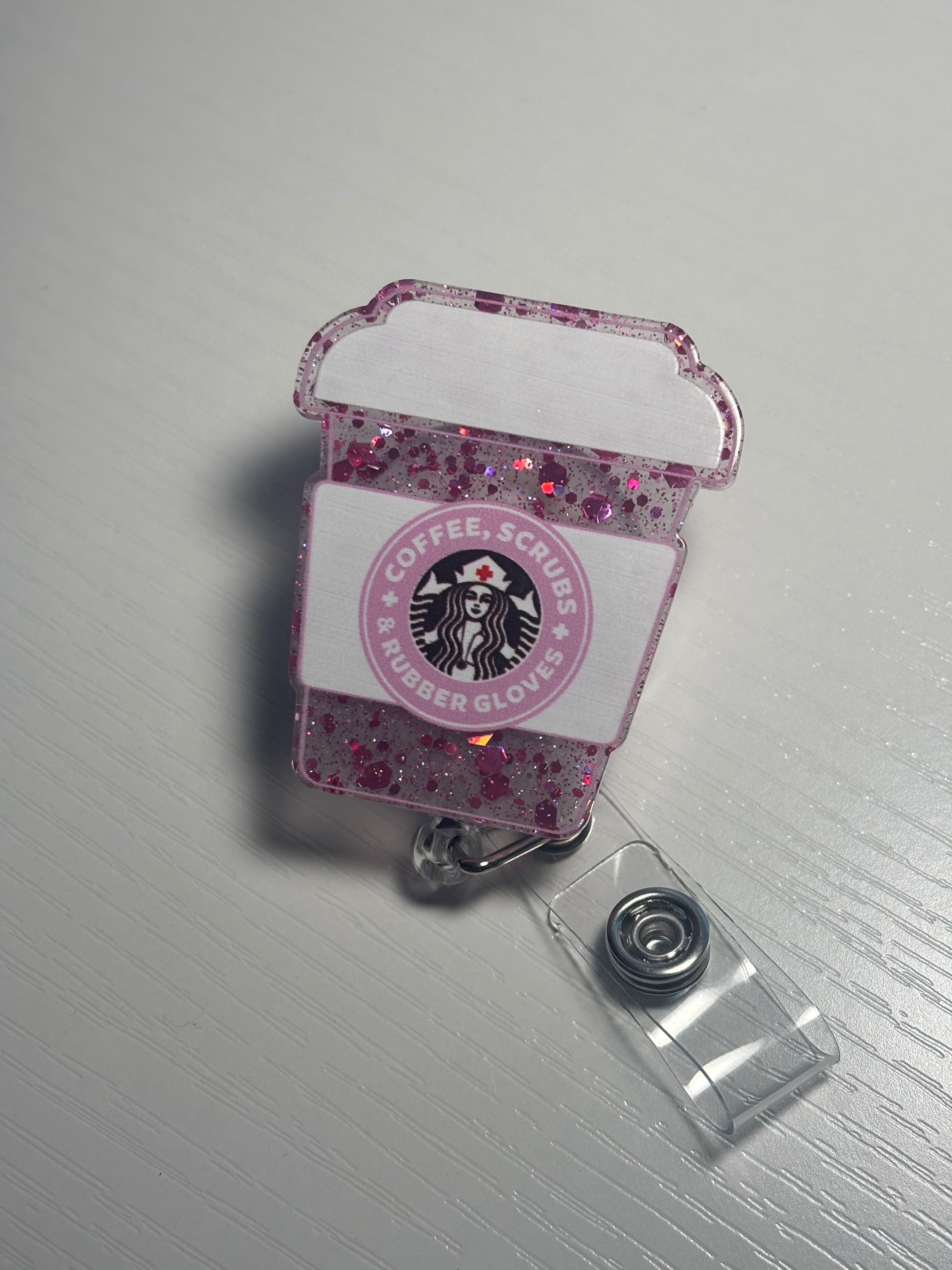 Pink Starbucks Badge