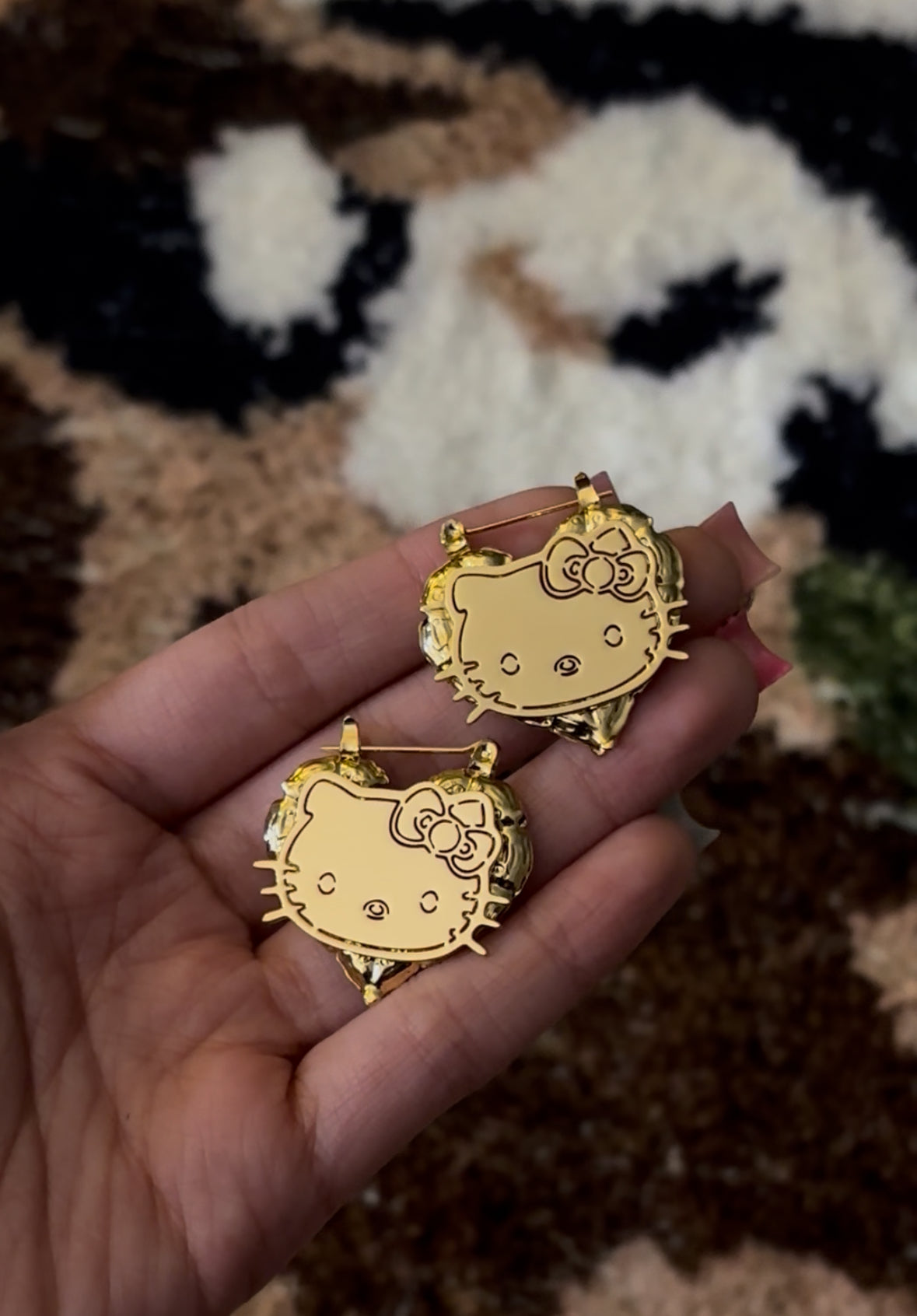 HK Heart Hoop Earrings